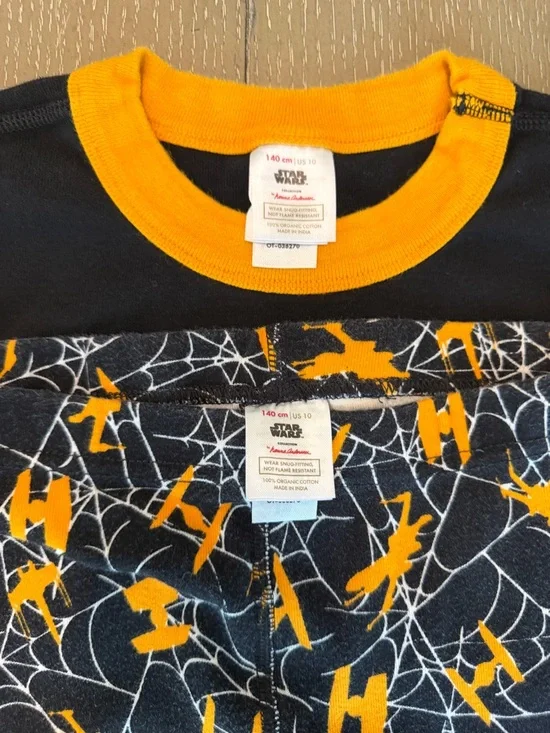 Hanna Andersson Halloween Star Wars 2-Piece Matching Long-John PJ Set • Size 10 - Picture 2 of 14